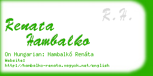 renata hambalko business card