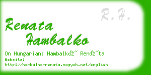 renata hambalko business card